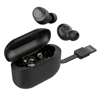 Jlab Écouteurs Sans Fil GO Air POP - Noir-Longue durée de vie de la batterie GO Air POP offre plus de 8 heures d’autonomie dans chaque écouteur et plus de 24 heures supplémentaires grâce à l’étui de recharge (plus de 32 heures au total). Remettez-les dans l’étui pour les recharger, et utilisez le câble USB intégré pour charger l’étui.