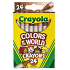 Crayola - Crayons Couleurs du Monde, 24 par paquet, 12 paquets-Ces crayons de couleur chair sont un ajout passionnant à votre collection de crayons, rendant les pages à colorier et les dessins encore plus détaillés et réalistes.