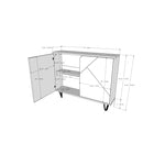 Nexera - Console de rangement 2 portes Slim, Muscade et gris charbon-8