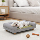 PawHut - Sofa, lit de canapé pour petits chatons et chatons d’intérieur - gris-Accoudoirs souples offrant à votre chien un mini canapé confortable et sécurisé 