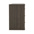 Manhattan Comfort - Commode double traditionnelle Clifford à 6 tiroirs - Noyer-Design polyvalent : S’harmonise avec les intérieurs de chambre modernes et transitionnels