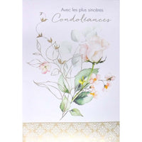 Rosedale - Cartes De Souhaits De Sympathie Générale5-1/2 po x 8 po / Enveloppes - paquet de 12 - Fleurs-Cartes de souhaits qualité boutique