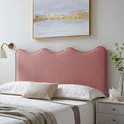 Modway - Athena Performance Velvet Tête de lit complète/Queen, Rose poussiéreuse-Assemblée requise