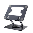 ShoppingAll - Support D’Ordinateur Portable Avec Base Rotative À 360° Pour Ordinateurs Et Tablettes Jusqu’à 17,3 Pouces – SA-LS8R-GRAY-Base Pivotante à 360° – Changez d’angle de vue facilement grâce à la base rotative fluide.