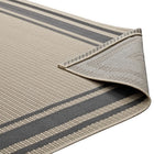 Modway - Rim Bordure solide intérieure et extérieure Tapis de comédie 8 pi l x 10 pi L - Gris et beige-Haute densité / Tissé à la machine