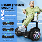 Gyrocopters - Hoverboard PRIME pour enfants - Vitesse de 15 km/h - 300 W - 6,5 pouces - Roues LED - Haut-parleur Bluetooth - Noir-Technologie avancée d'auto-équilibrage anti-chute