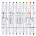 Zebra - Surligneur double face Mildliner - Ensemble de couleurs apaisantes - Lot de 10-L'encre douce et résistante à l'eau est translucide et excellente pour la superposition