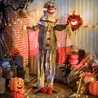 Outsunny - Clown citrouille animé grandeur nature 68 po - accessoire de fête-Les effets dynamiques de son et de lumière créent une atmosphère d'Halloween immersive et terrifiante 
