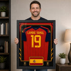 Frameworth Official FIFA World Cup 2026 Spain Lamine Yamal Framed Replica Jersey - 25.75" x 33.75"-7