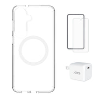 AXS - Ensemble de départ - Ultra Clear, protecteur d'écran et chargeur 30W pour Samsung Galaxy S26+-Étui résistant aux chutes avec des poches d’air absorbant les chocs 