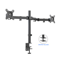 ShoppingAll - Support de bureau pour double écran LCD LED avec 2 options de montage - Noir-Peut accueillir deux moniteurs 13"-32" avec des trous de montage VESA de 75mm x75mm ou 100mm x 100mm, supporte un poids jusqu'à 17,6lb/8kg.