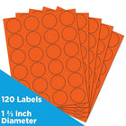 JAM Paper Sceaux autocollants ronds, 1 1/2 po, orange, 360/paquet-Orange
