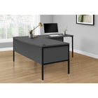 Monarch Specialties - Bureau - 48 po L - Travail - Bureau À Domicile - Qualité Commerciale - Stratifié Gris - Métal Noir-Facile à assembler grâce aux instructions illustrées et à la quincaillerie incluse, ce bureau de style tendance sera prêt à l'emploi en un rien de temps 