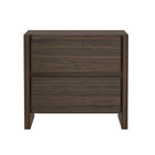 Manhattan Comfort - Ensemble moderne Linda 2 pièces : commode et table de chevet - Noyer brun-Assemblage à domicile requis Tout le matériel inclus