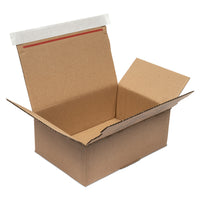 Spicers - Boîte postale à peler et coller - 8,43 po x 7,06 po x 5,31 po - Kraft - Paquet de 20-Boîte postale facile à assembler