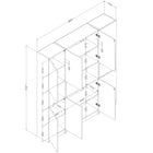 South Shore - Liora - Ensemble bibliothèque et 2 bibliothèques étroites 2 portes modulaire - Chêne blanchi-Assemblage requis : nos produits nécessitent d’être assemblés. Cependant, soyez sans crainte! Chaque meuble vient avec un guide détaillé pour que vous viviez une expérience de montage sans souci.