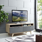 Modway - Origin 47 po Meuble TV, Gris naturel-Noyer ou en bois naturel