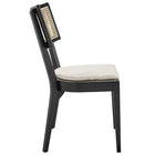 Modway - Caledonia Tissu tapis Chaise à manger Ensemble de 2 - Noir beige-Capacité de poids : 330 lb.