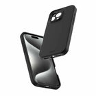 Avana - Coque Velvet avec MagSafe pour iPhone 16 Pro Max - Noire-Aimants extra puissants entre deux plaques pour une surface plane