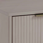 Manhattan Comfort - Granville commode moderne et double commode - gris clair - ensemble de 2-Doté d'une épaisseur de panneau de 25 mm, fabriqué en bois massif de haute qualité et doté d'une façade de tiroir nervurée en bois massif