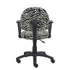 Nicer Furniture - chaise de travail en microfibre avec accoudoirs en boucle - zèbre-Cette chaise est disponible en imprimé zèbre
