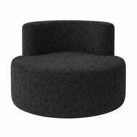 Exform - Canapé une place Aubrey - Noir-Type de produit : Canapé incurvé, canapé demi-lune, siège minimaliste monoplace