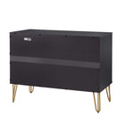 Manhattan Comfort - Dumbo table de chevet moderne à 2 tiroirs et commode à 3 tiroirs - noir - ensemble de 2-17,73 po L x 35,19 po l x 26,85 po H