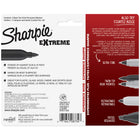 Sharpie - Marqueurs permanents Extreme - Pointe fine - Noir - Paquet de 2-Paquet de deux