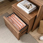 Modway - Render Bois Ensemble de bureau et d’armoire à dossiers - Noyer-Plateau de clavier à extension complète