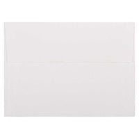 JAM Paper Enveloppes d'invitation Strathmore A7 - 5,25 x 7,25 po - Lin blanc brillant - paquet de 50-Enveloppes en papier de lin blanc brillant