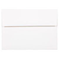 JAM Paper - Enveloppes d'invitation Strathmore A7 - 5,25 po x 7,25 po - Vélin blanc brillant - paquet de 50 (STTW711I)-Couleur : Vélin blanc brillant