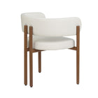 Brassex - Chaise de visite 572834 Bailey - ensemble de 2 - crème-Dossier incurvé au design épuré