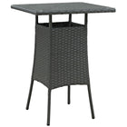 Modway - Sojourn Petit Terrasse extérieure Bar Table, Chocolat-Tissage en rotin synthétique
