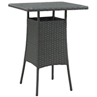 Modway - Sojourn Petit Terrasse extérieure Bar Table, Chocolat-Tissage en rotin synthétique