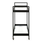 Hudson&Canal - Chariot-bar Cooper 33" de largeur - Bronze noirci-Nettoyer avec un chiffon doux et sec, sans produits chimiques agressifs ni produits de nettoyage abrasifs
