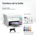 Epson - Imprimante multifonction couleur sans fil EcoTank ET-3950 à réservoirs d’encre géants – Blanc-Impression mobile sans fil: impression mobile améliorée à l’aide de l’application Epson Smart Panel, qui offre la commodité de l’impression et de la numérisation depuis un appareil intelligent. prise en charge de l’application d’impression Apple AirPrint