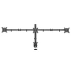 AnthroDesk - Support triple moniteur robuste pour moniteurs jusqu'à 27"-CONSTRUCTION EN ACIER ROBUSTE : La conception solide assure un support suffisant pour trois écrans d'ordinateur pesant jusqu'à 19 livres chacun