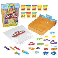 Play-Doh - Ensemble de rangement pour animaux avec images-Laisser libre cours à l'imagination : Les enfants créent un monde coloré d'animaux play-doh comme des grenouilles, des éléphants, des dinosaures et d'autres créatures rigolotes que les enfants peuvent imaginer avec ce coffret play-doh 