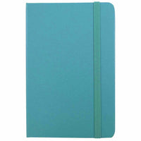 JAM Paper - Carnet à couverture rigide avec élastique - Journal de voyage - 4 po x 6 po - Bleu Caraïbes - 70 feuilles lignées-Couleur : Bleu Caraïbes . Soyez élégant et organisé avec un carnet de notes coloré.