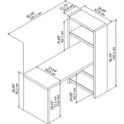 Bush Business Furniture - Bureau bibliothèque 56 po Echo, blanc pur (KI60107-03)-Dimensions après assemblage : 56.34 po H x 26.69 po L x 56.34 po P