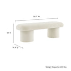 Modway - Orla Chenille recouverte Banc - Crème-Tissu chenille rembourré