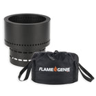 Flame Genie - Foyer à granulés avec fourre-tout - Galvanisé noir-Détendez-vous l’esprit tranquille en sachant que la poêle à cendres de Flame Genie capture les cendres et assure la sécurité. Quand le feu s’éteint, il est éteint -- il n’y a pas de souci de combustion spontanée ! Fabriqué aux États-Unis.