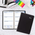 Staples - Agenda hebdomadaire/mensuel 2026 - 8 po H x 4 7/8 po l - noir - bilingue-Liste de vacances de trois ans, pages de telephone / adresse, carte des fuseaux horaires du Canada et pages de notes lignees