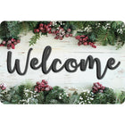 Ashley Productions - The Original Fun Mat - Tapis de Bienvenue - 15 -5" x 23 -5" - Bienvenue aux Baies de Guirlande d'Hiver-Mesure et design : Le tapis de bienvenue Winter Garland Berries mesure 15,5 po x 23,5 po.