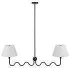 Modway - Wave Gribouillis à 2 bras Lumière suspendue - Noir-Nécessite deux ampoules E26 de 25 W (non incluses)
