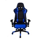 Nicer Furniture - chaise de jeu de style course - bleu-Le design de style course fonctionne comme chaise de jeu et chaise de bureau.  