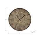 Monarch Specialties - Horloge - 20 po Rond - Horloge Murale - Brun - Transitionnel-Aucun assemblage n'est nécessaire, il suffit d'insérer une pile AA (non incluse), de la suspendre et de profiter de cet accent décoratif unique pour transformer votre espace