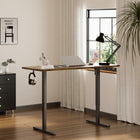 Bureau assis-debout de 60 po à hauteur réglable Work Zone Serrano - Ombre brûlée-10