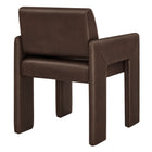Modway - Daven Cuir végane Fauteuil à manger in Espresso-Assemblée requise