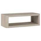 Hudson&Canal - Table basse rectangulaire Kellan (119 cm) - Blanc aulne-Un design contemporain moderne pour votre salon, votre bureau et plus encore
